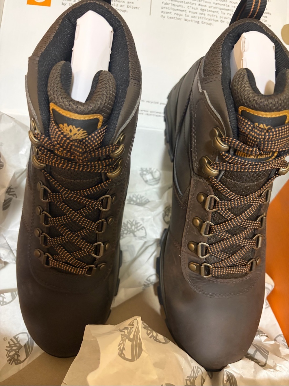Timberland Brown and Black Men's Rugged Lace-Up Hiking Boots